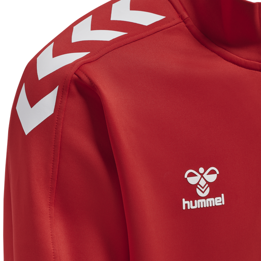 hmlCORE XK HALF ZIP POLY SWEAT, TRUE RED hmlCORE XK HALF ZIP POLY SWEAT, TRUE RED, packshot