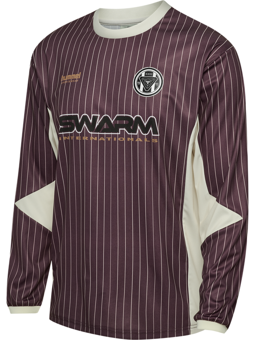 hmlLOOSE JERSEY LS STRIPE TOPSCORER, VINEYARD WINE hmlLOOSE JERSEY LS STRIPE TOPSCORER, VINEYARD WINE, packshot