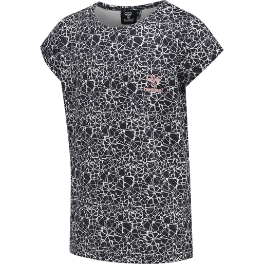 hmlNANNA T-SHIRT S/S, BLACK/WHITE, packshot
