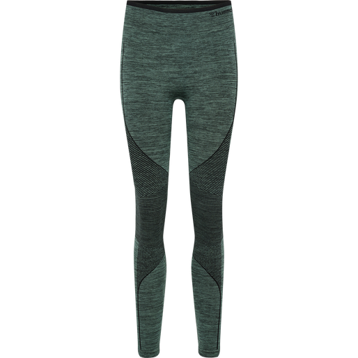 hmlMT ALY SEAMLESS HW TIGHTS, NORTH ATLANTIC/BLACK MELANGE, packshot