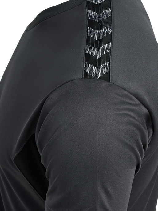 hmlAUTHENTIC PL JERSEY S/S, ASPHALT, packshot