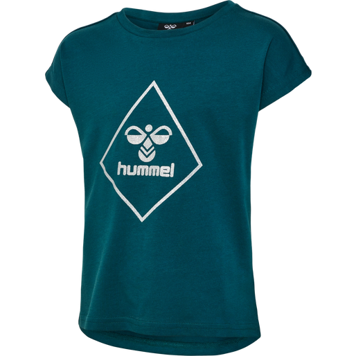 hmlLUNA T-SHIRT S/S, !DEEP TEAL, packshot