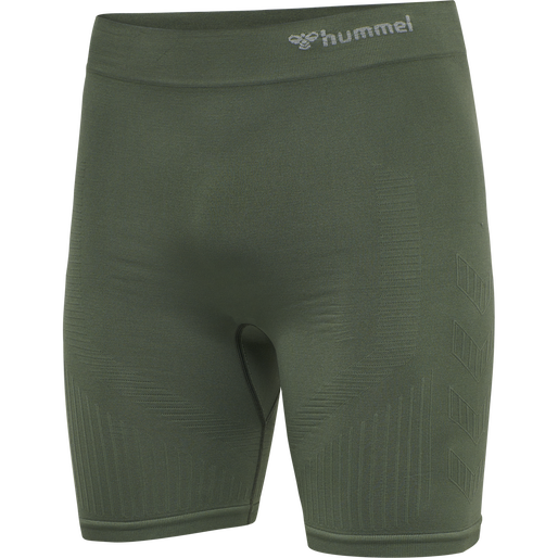 hmlSTROKE SEAMLESS TIGHT SHORTS, THYME, packshot