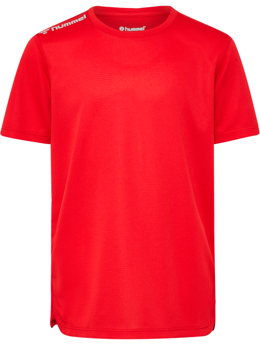 hmlRUN JERSEY S/S KIDS, TANGO RED, packshot