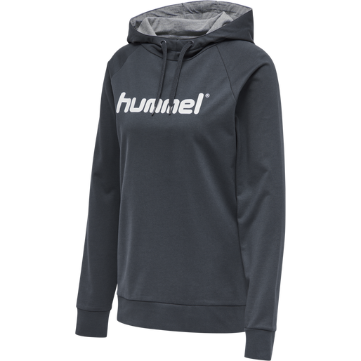 HMLGO COTTON LOGO HOODIE WOMAN, INDIA INK, packshot