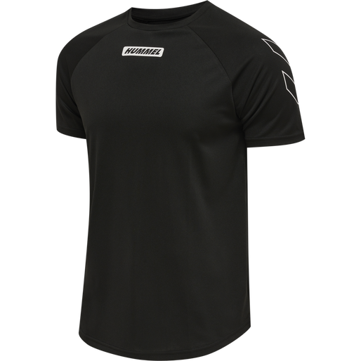 hmlTE TIHALT T-SHIRT, BLACK, packshot
