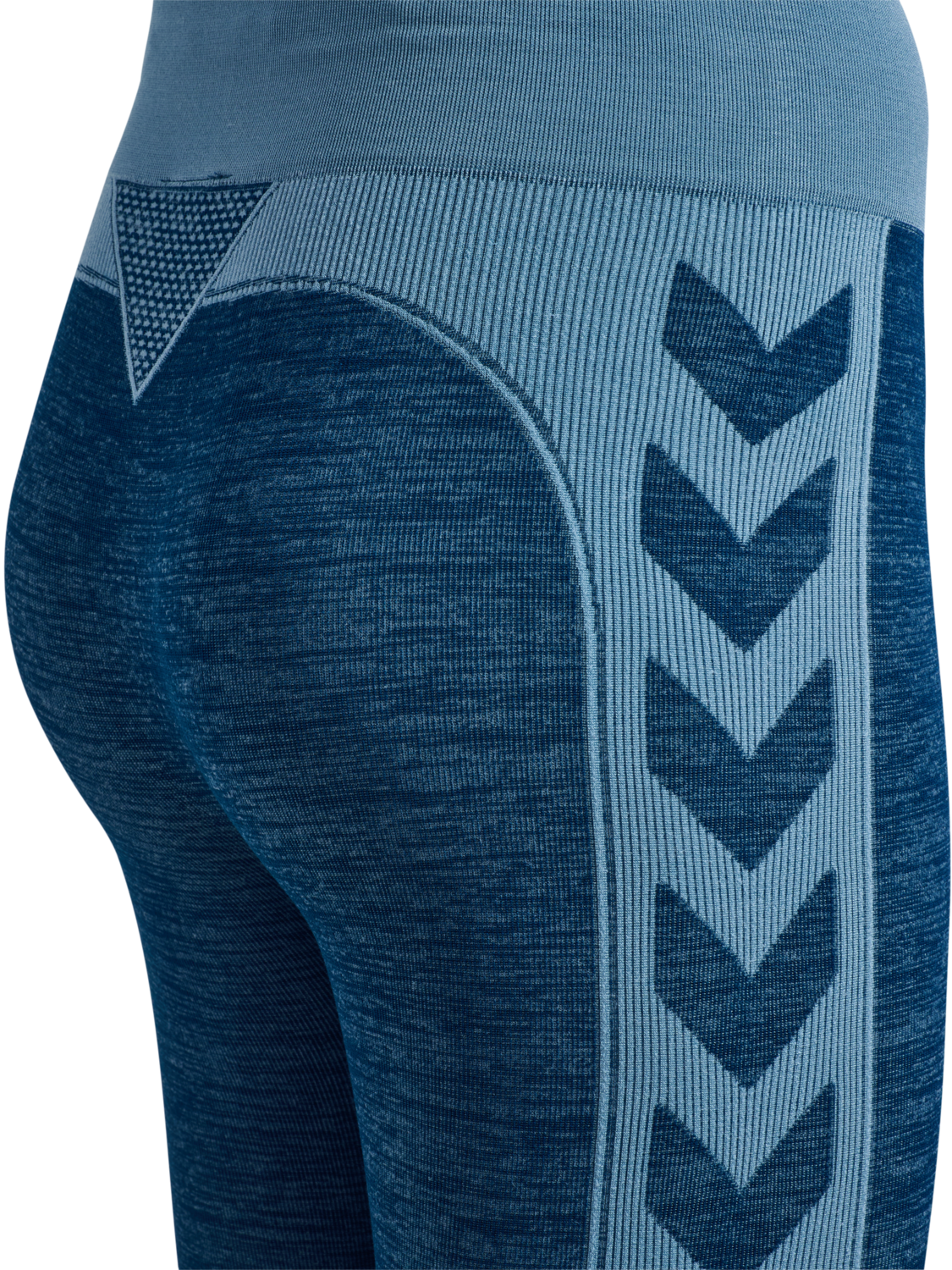 hmlCLEA SEAMLESS MID WAIST TIGHTS, NAVY PEONY/FADED DENIM, packshot