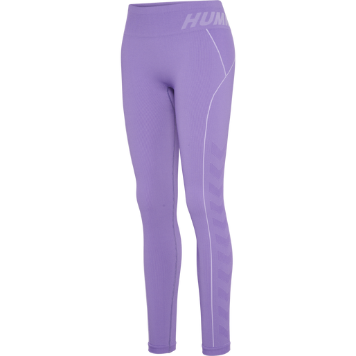 hmlTE CHRISTEL SEAMLESS MW TIGHTS, PAISLEY PURPLE/LAVENDER MELANG, packshot