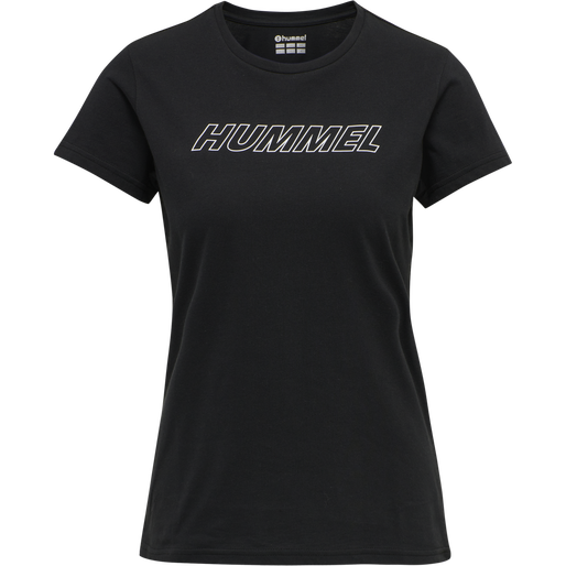 hmlTE CALI 2-PACK COTTON T-SHIRT, BLACK/CHATEAU GREY, packshot