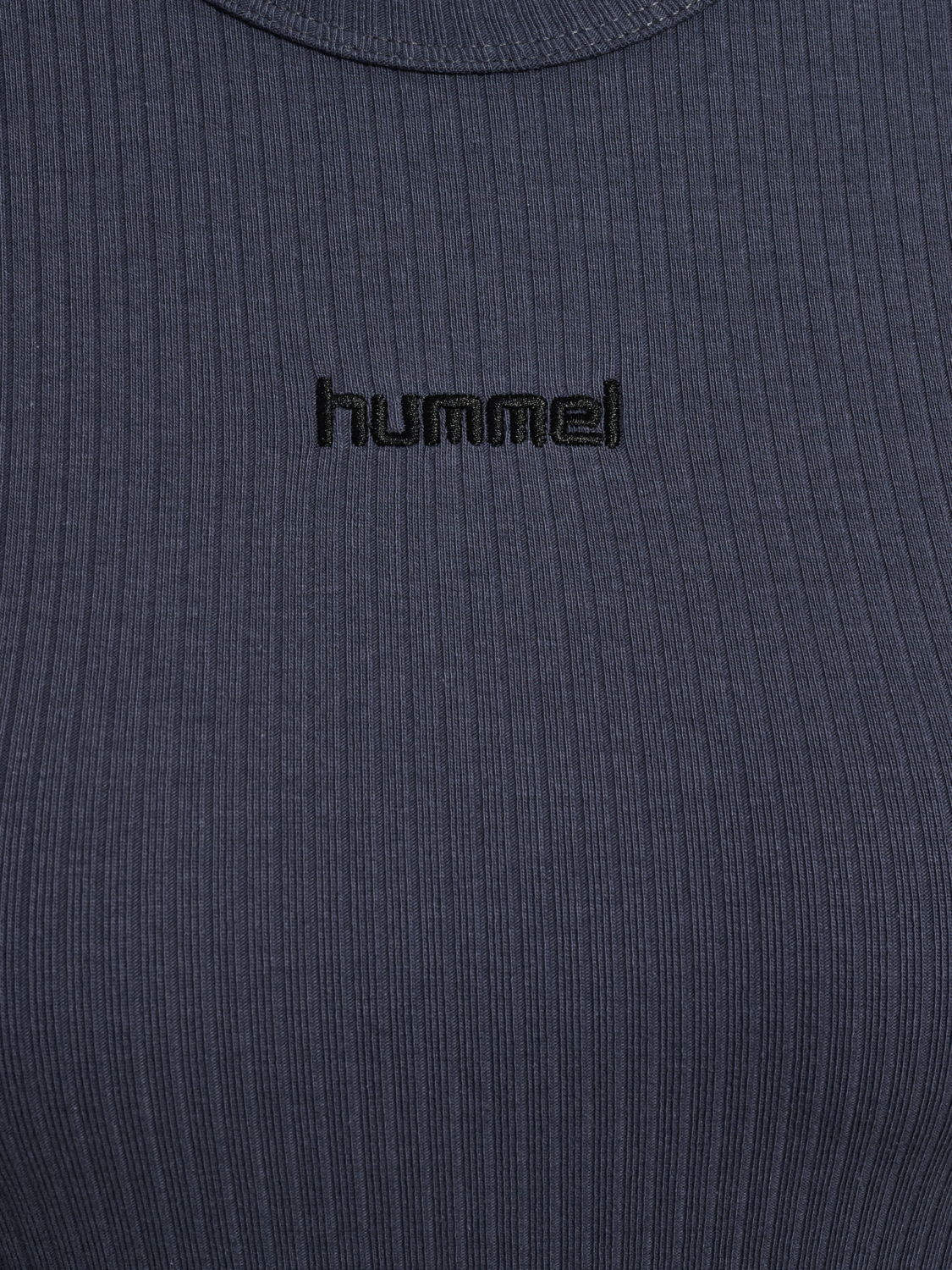 hmlFOUNDATION RIB T-SHIRT L/S, EBONY, packshot