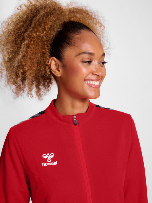 hmlAUTHENTIC PL ZIP JACKET WOMAN, TRUE RED, model