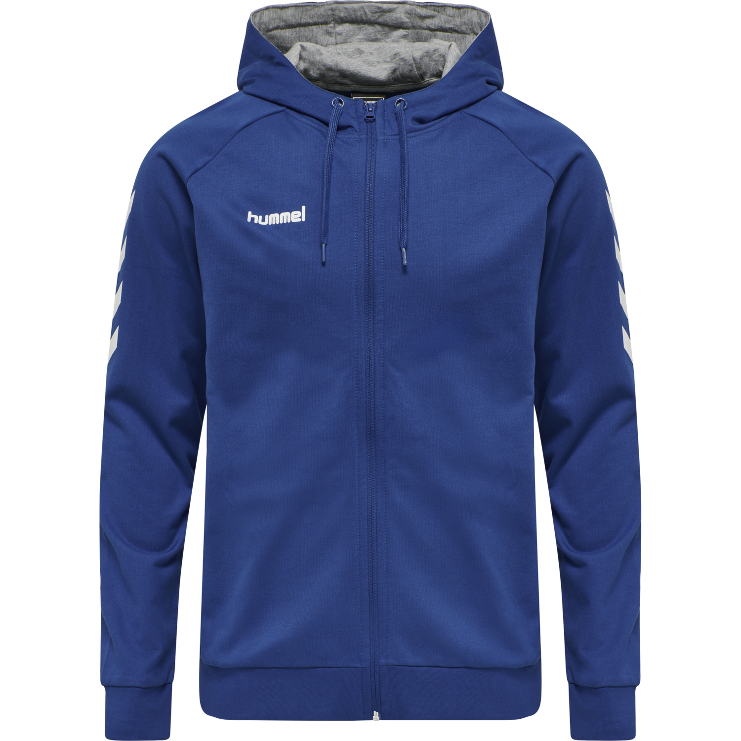 HUMMEL GO COTTON ZIP HOODIE, TRUE BLUE, packshot