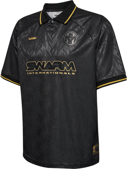 hmlLOOSE BAY SOCCER JERSEY S/S, BLACK hmlLOOSE BAY SOCCER JERSEY S/S, BLACK, packshot