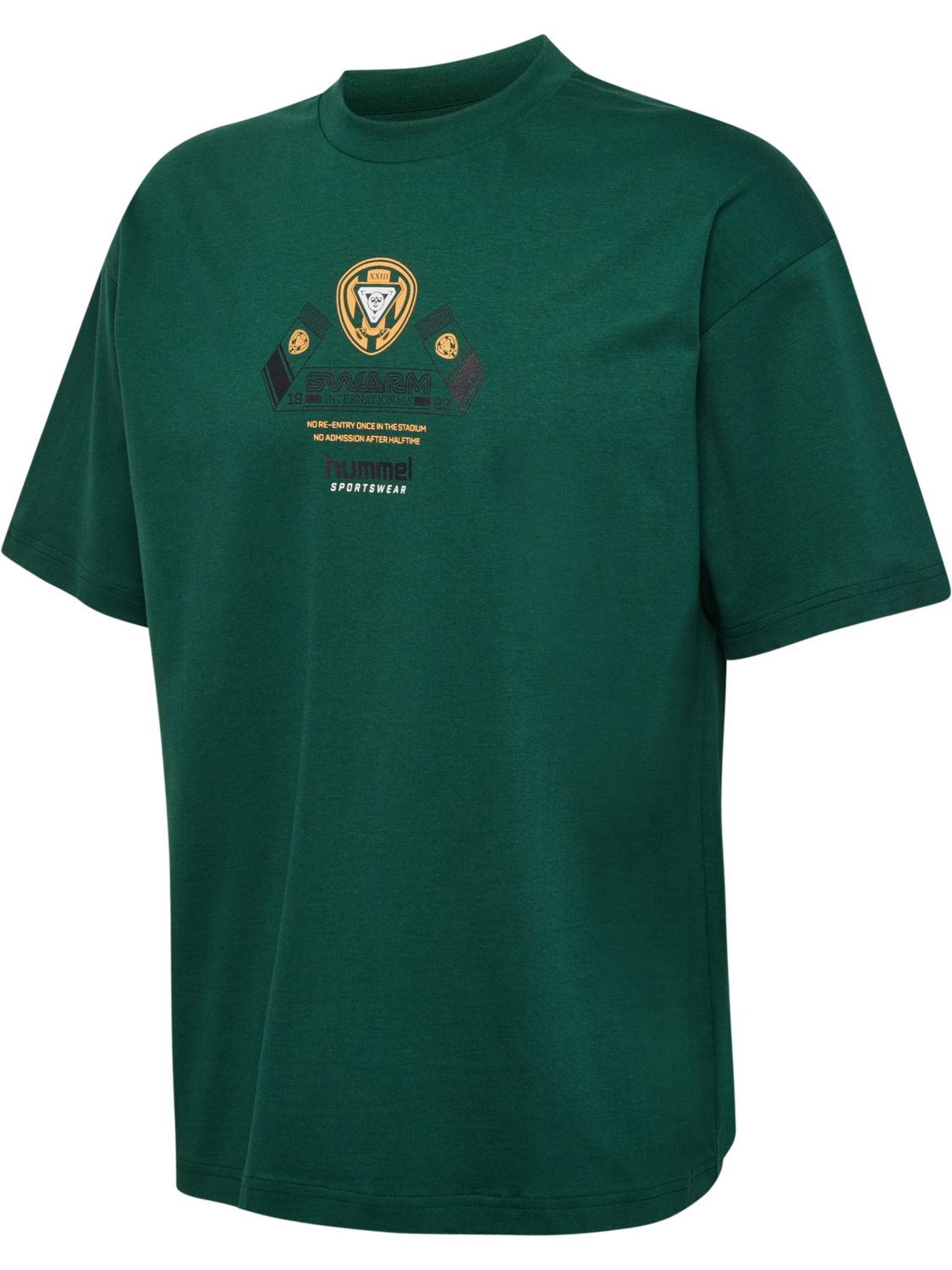 hmlLOOSE T-SHIRT S/S SCARF, DARK GREEN, packshot