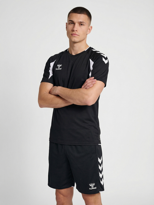 hmlCORE 2.0 JERSEY S/S, BLACK/WHITE, model