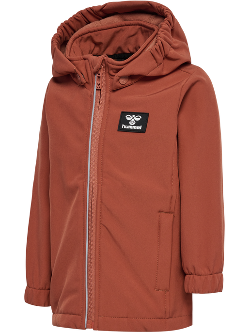hmlMARS TEX MINI SOFTSHELL JACKET, COPPER BROWN, packshot