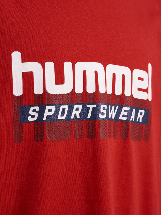 hmlTUKAS T-SHIRT S/S, SALSA, packshot