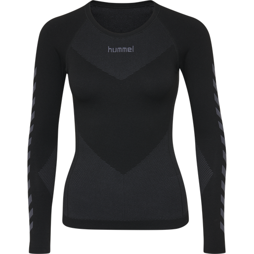 HUMMEL FIRST SEAMLESS JERSEY L/S W, BLACK, packshot