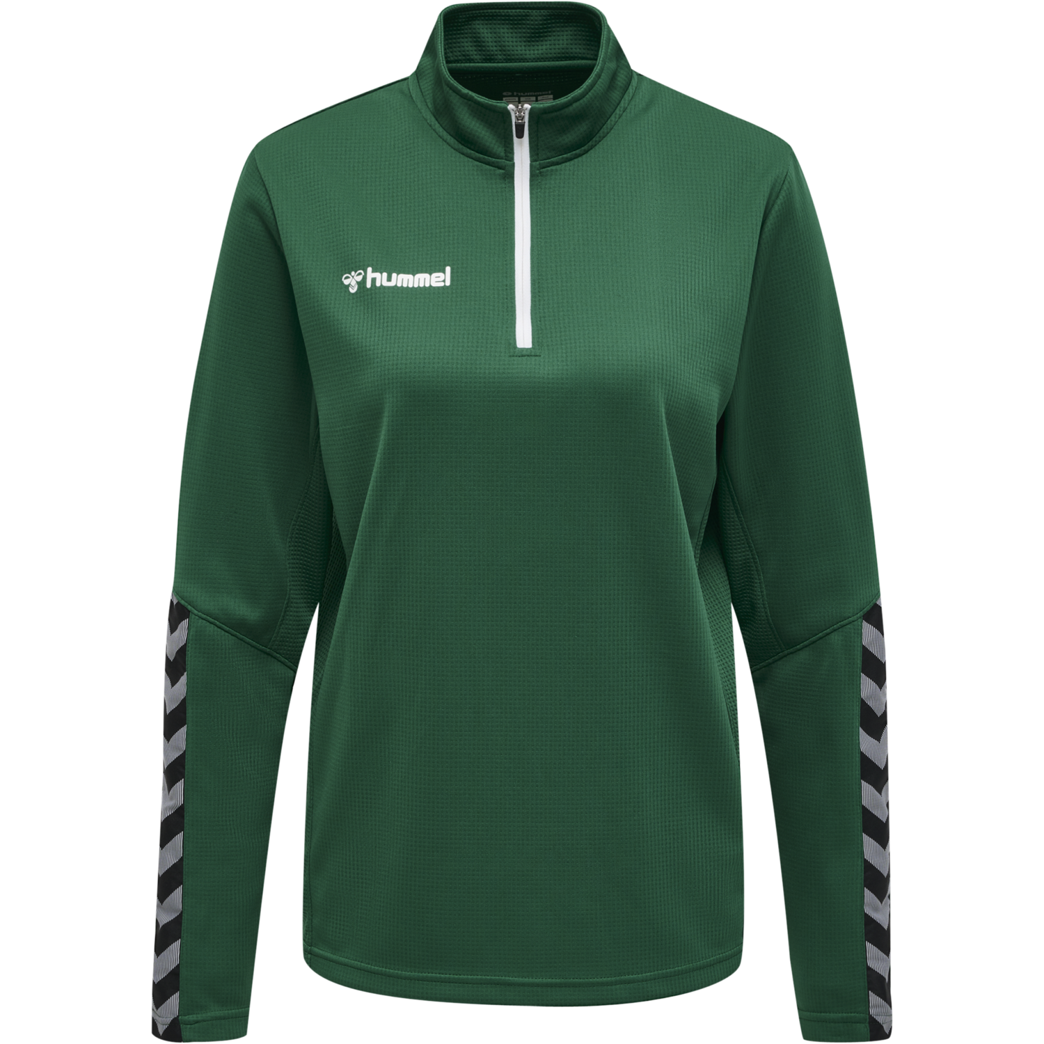 hmlAUTHENTIC HALF ZIP SWEATSHIRT WOMAN, EVERGREEN, packshot