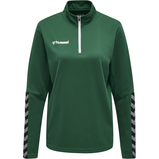 hmlAUTHENTIC HALF ZIP SWEATSHIRT WO, EVERGREEN, packshot