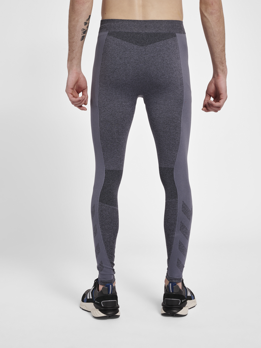 hmlMT JUSTIN SEAMLESS TIGHTS, BLACK/ASPHALT MELANGE, model