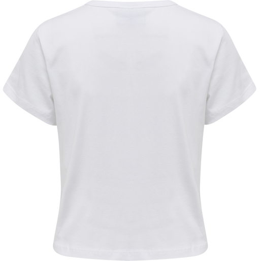 hmlIC TEXAS CROPPED T-SHIRT, WHITE, packshot