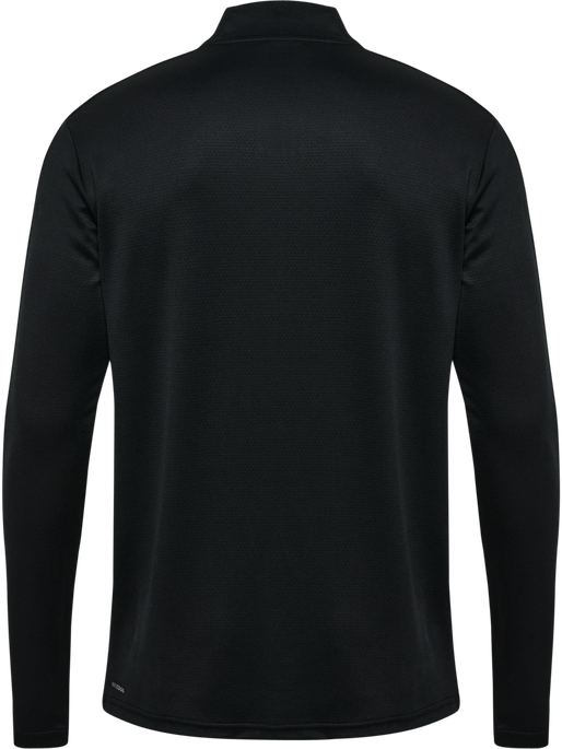 hmlACTIVE PL HALF ZIP, BLACK, packshot