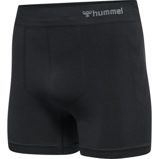 hmlJACK SEAMLESS BOXERS 2-PACK, BLACK/BLACK, packshot