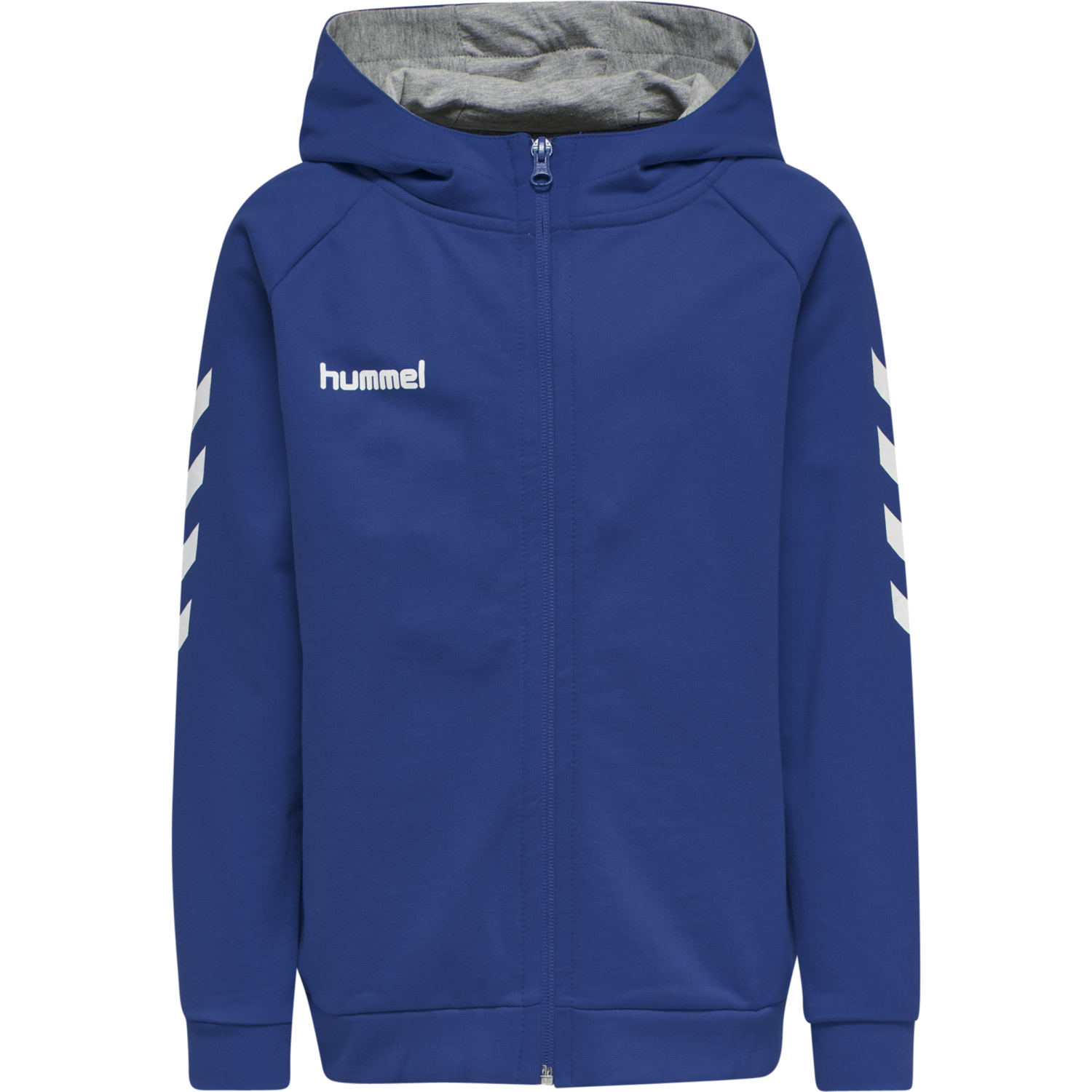 HUMMEL GO KIDS COTTON ZIP HOODIE, TRUE BLUE, packshot
