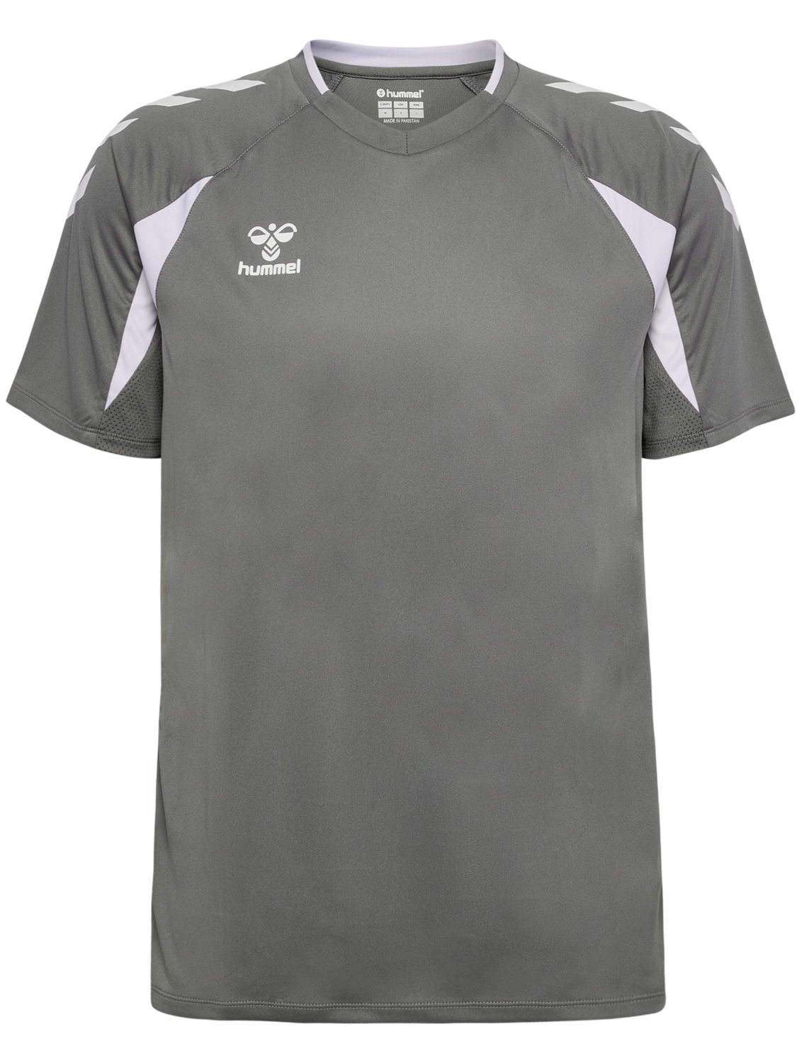 hmlCORE 2.0 JERSEY S/S, STEEL GRAY/WHITE, packshot