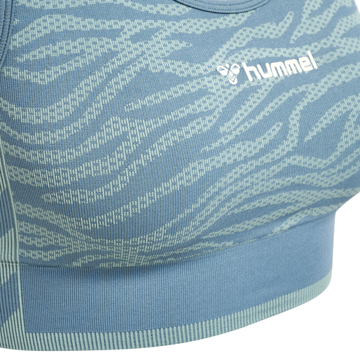 hmlMT SAGA SEAMLESS SPORTS TOP, NORTH ATLANTIC/BLUE SURF MELANGE, packshot