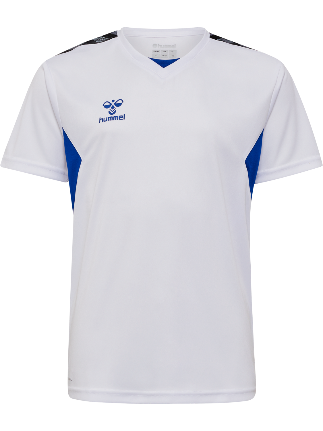 hmlAUTHENTIC PL JERSEY S/S KIDS, WHITE/TRUE BLUE, packshot