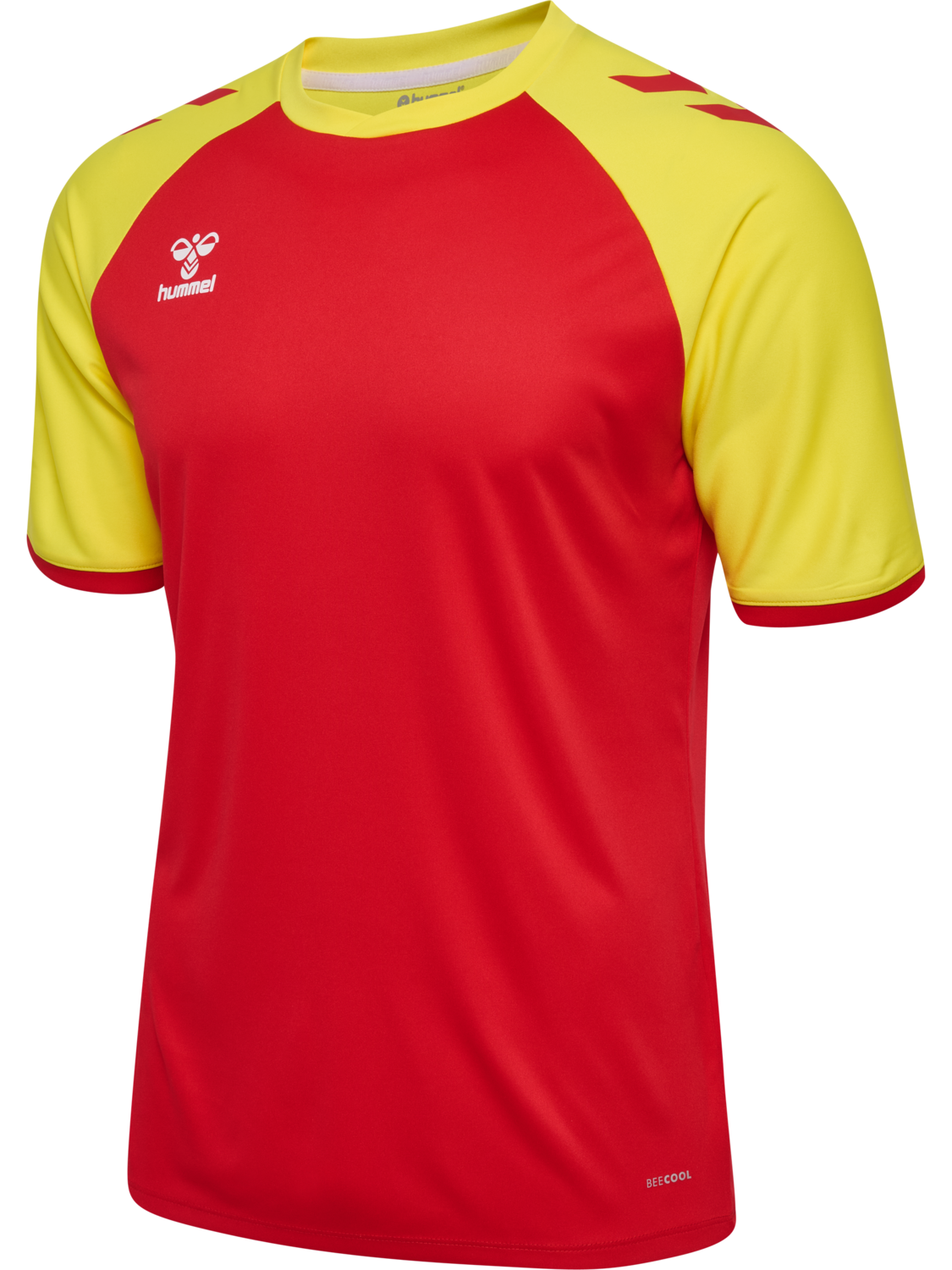 hmlMATCH LEAGUE JERSEY S/S, TRUE RED/BLAZING YELLOW, packshot