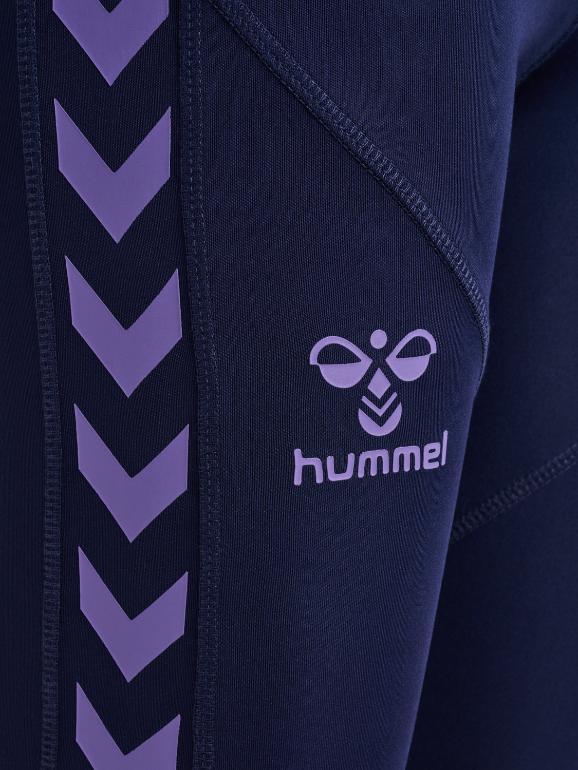 hmlSTALTIC HW POLY TIGHTS WOMAN, MARINE/PAISLEY PURPLE, packshot