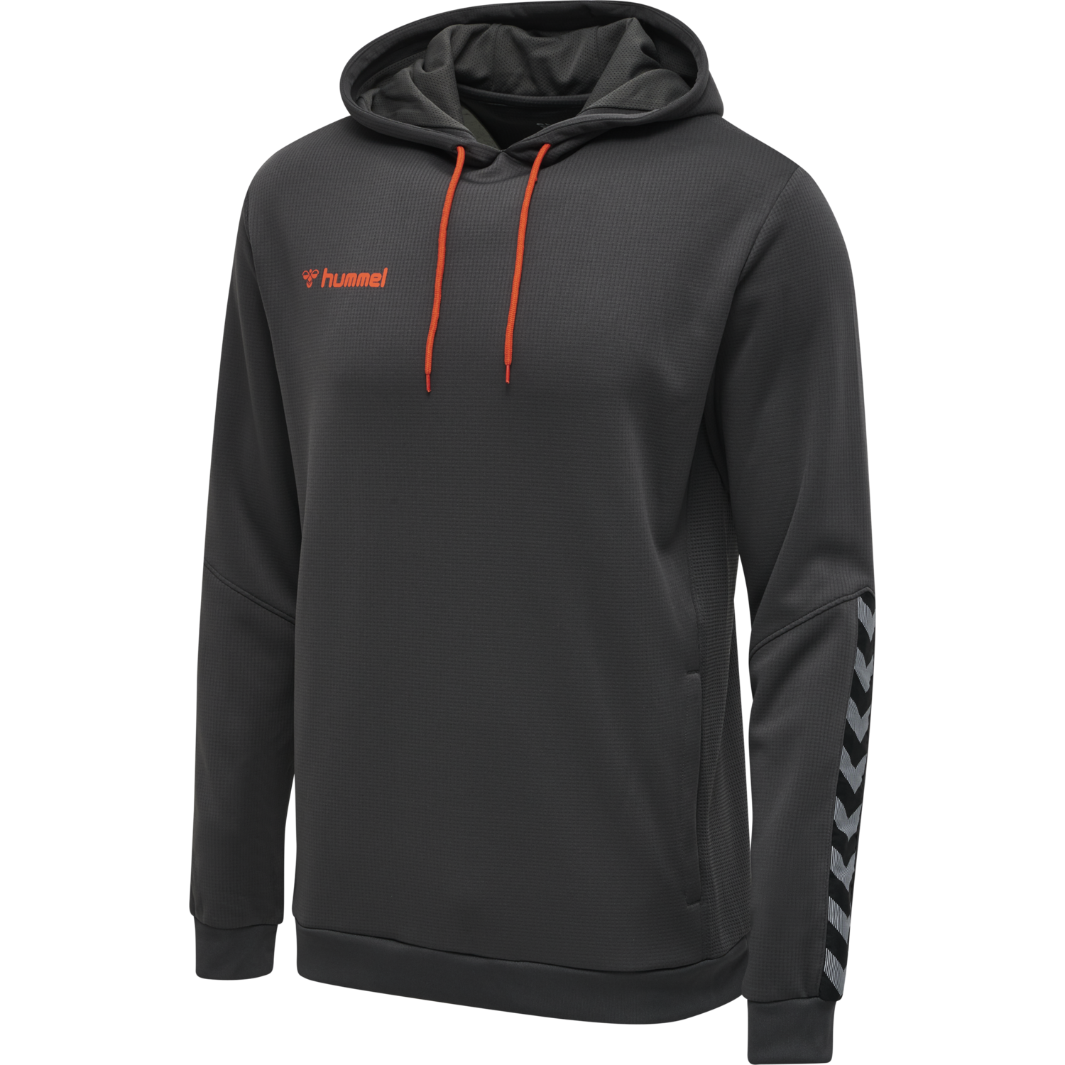 hmlAUTHENTIC POLY HOODIE, ASPHALT, packshot