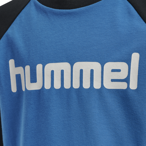 hmlBOYS T-SHIRT L/S, VALLARTA BLUE, packshot