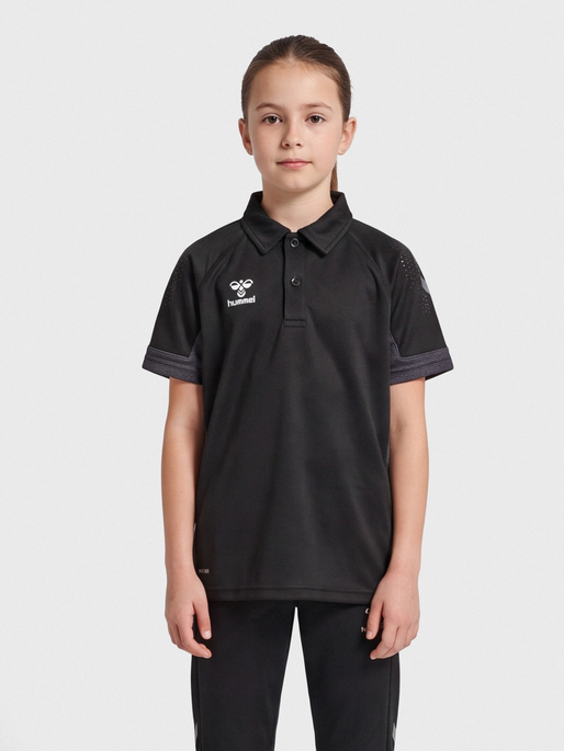 hmlLEAD FUNCTIONAL KIDS POLO, BLACK, model