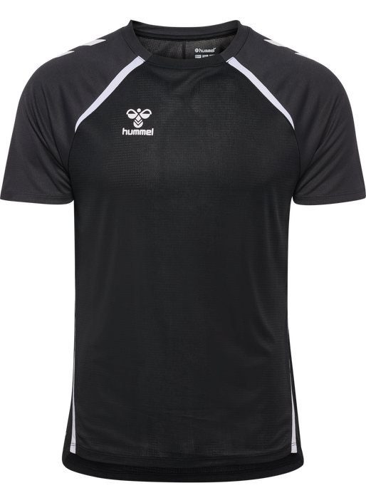 hmlLEAD 2.0 JERSEY S/S, BLACK/ASPHALT, packshot