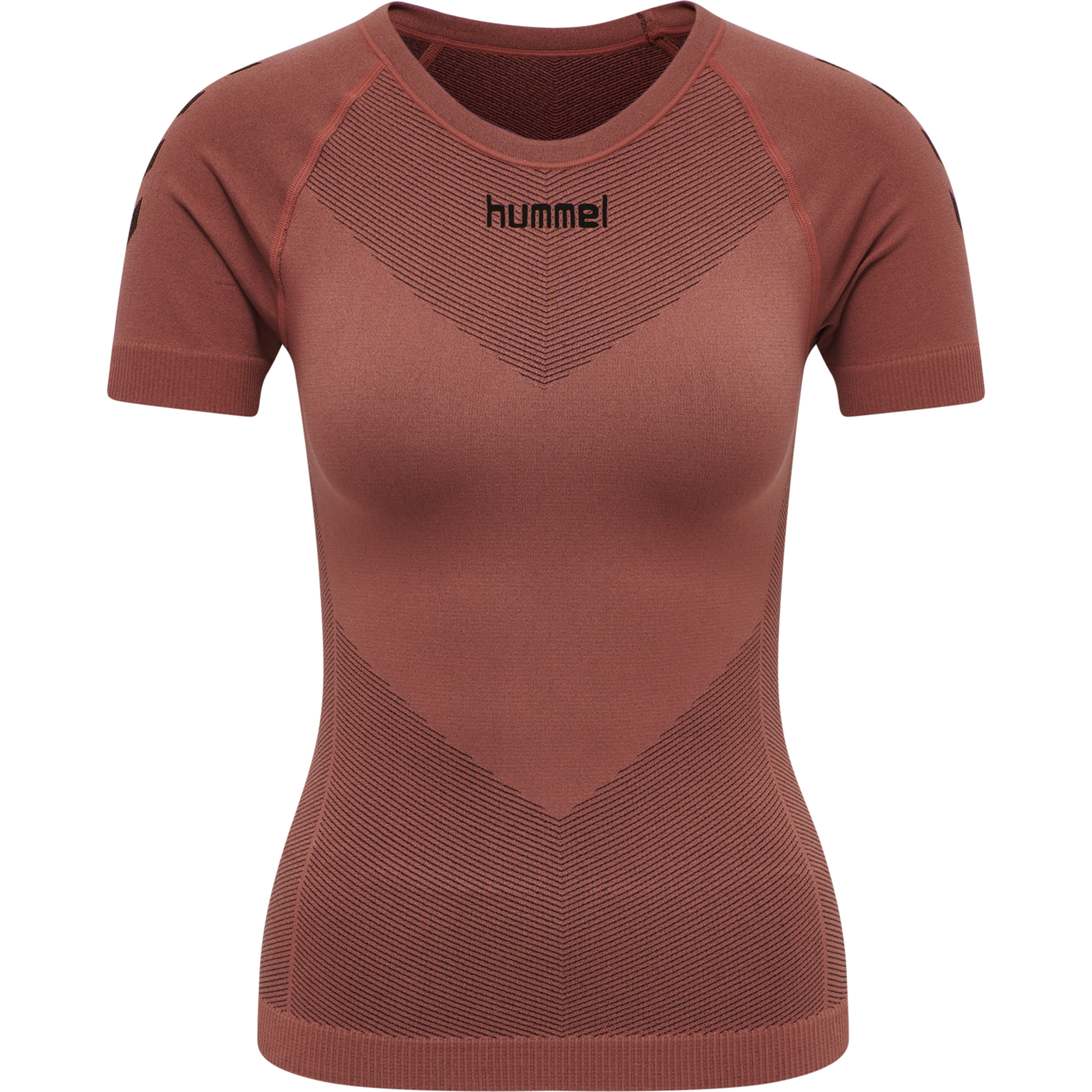 HUMMEL FIRST SEAMLESS JERSEY S/S WOMAN, MARSALA, packshot