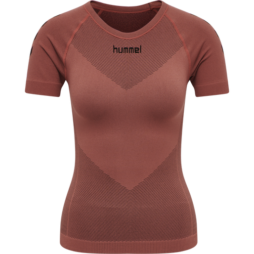 HUMMEL FIRST SEAMLESS JERSEY S/S W, MARSALA, packshot