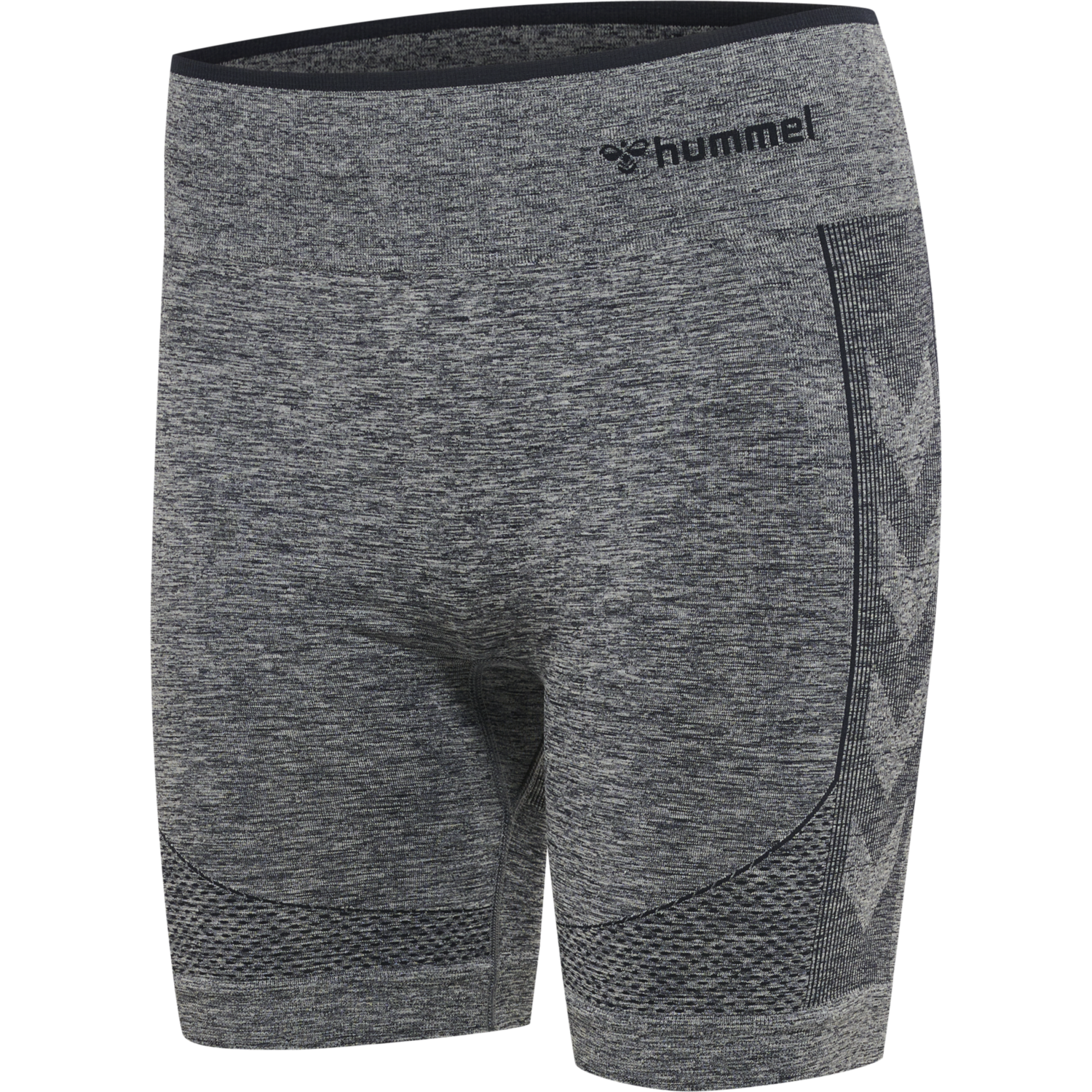 hmlMT UNA SEAMLESS MID WAIST SHORTS, BLUE NIGHTS MELANGE, packshot