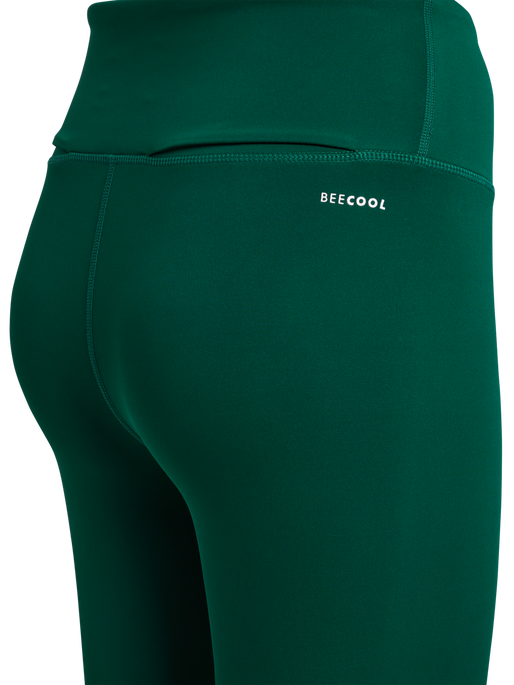 hmlCOURT MID WAIST POCKET TIGHTS W, RAIN FOREST, packshot