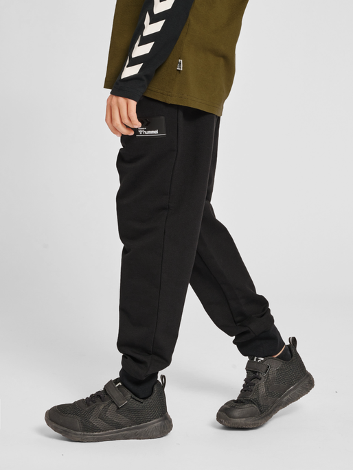 hmlEDWARD PANTS, BLACK, model