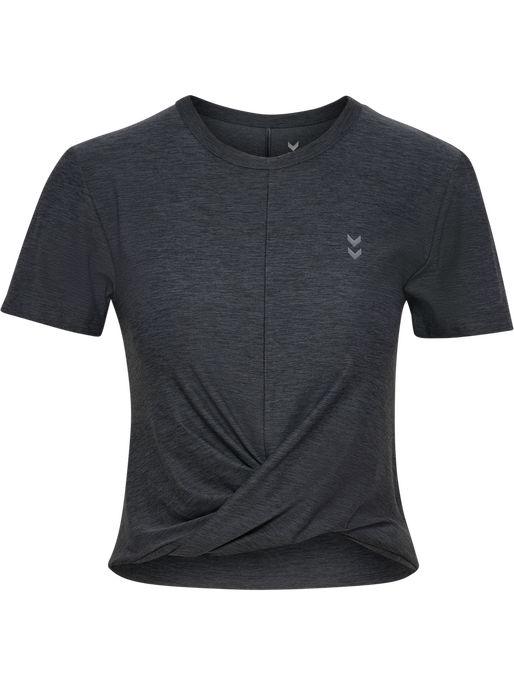 hmlYOGA WRAP W T-SHIRT S/S, EBONY hmlYOGA WRAP W T-SHIRT S/S, EBONY, packshot