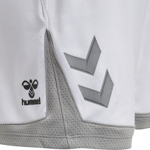 hmlLEAD WOMENS POLY SHORTS, WHITE hmlLEAD WOMENS POLY SHORTS, WHITE, packshot