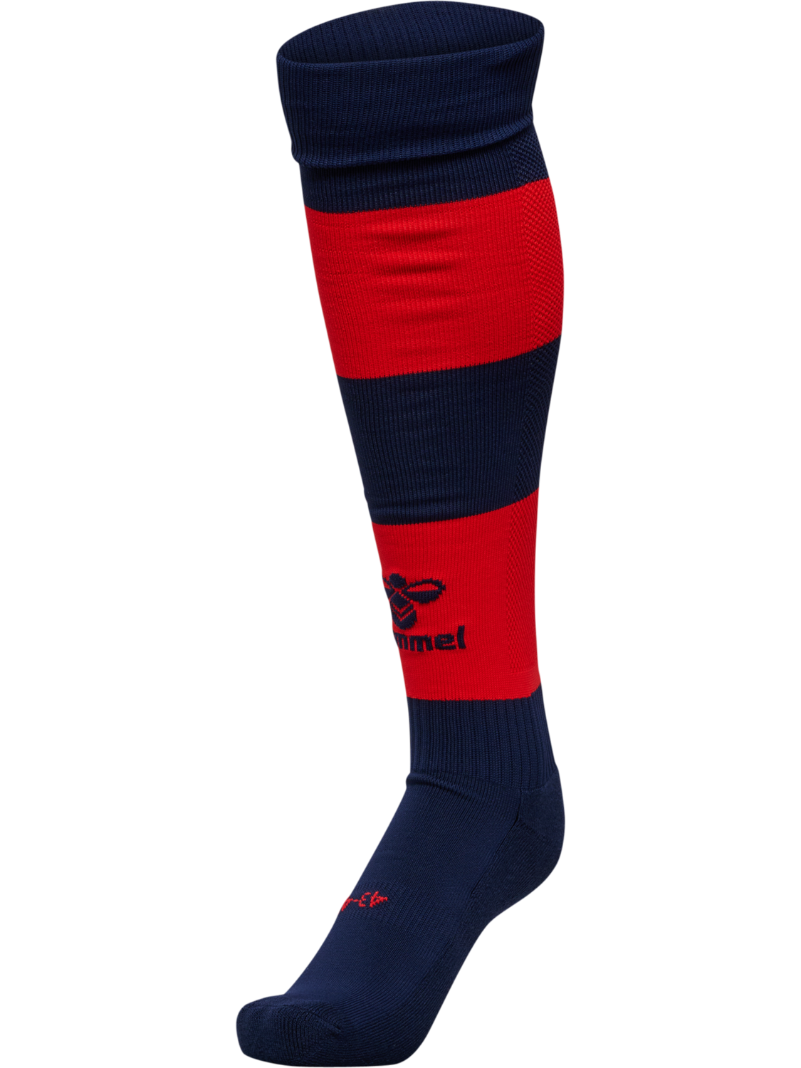 hmlESSENTIAL STRIPE FOOTBALL SOCKS, MARINE/TRUE RED, packshot