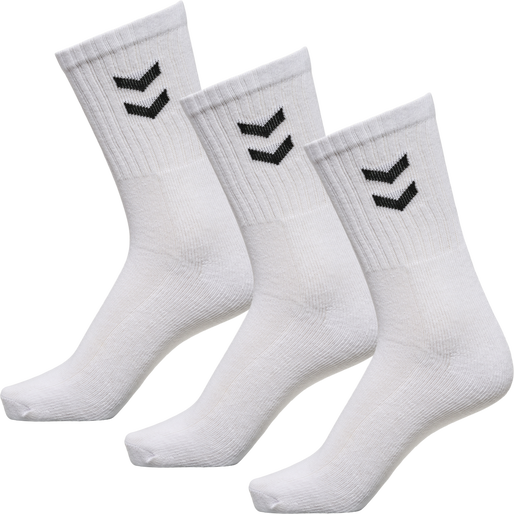 3-Pack Basic Sock, WHITE, packshot