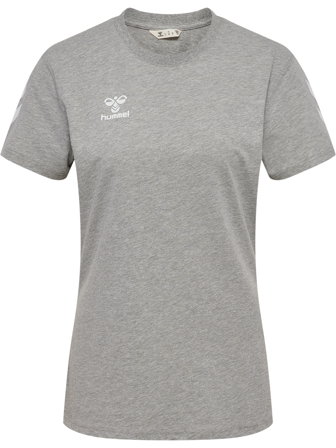 hmlGO 2.0 CHEVRON T-SHIRT S/S WOMAN, GREY MELANGE, packshot