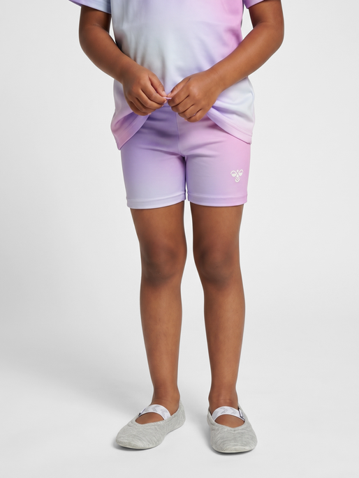 hmlJR GRADIENT GYM SHORT TIGHTS, PASTEL LAVENDER, model