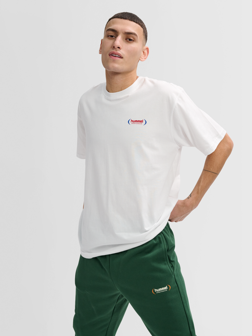 hmlFELIX LOOSE TEE, WHITE, model